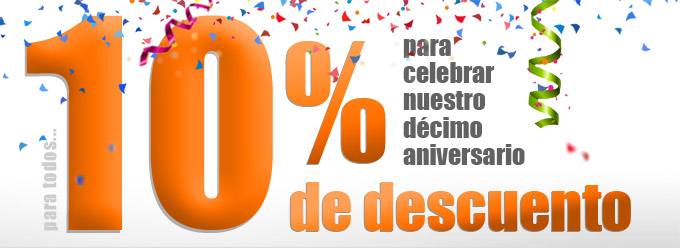 10% de descuento en todos los proyectos por nuestro 10º Aniversario_10 años